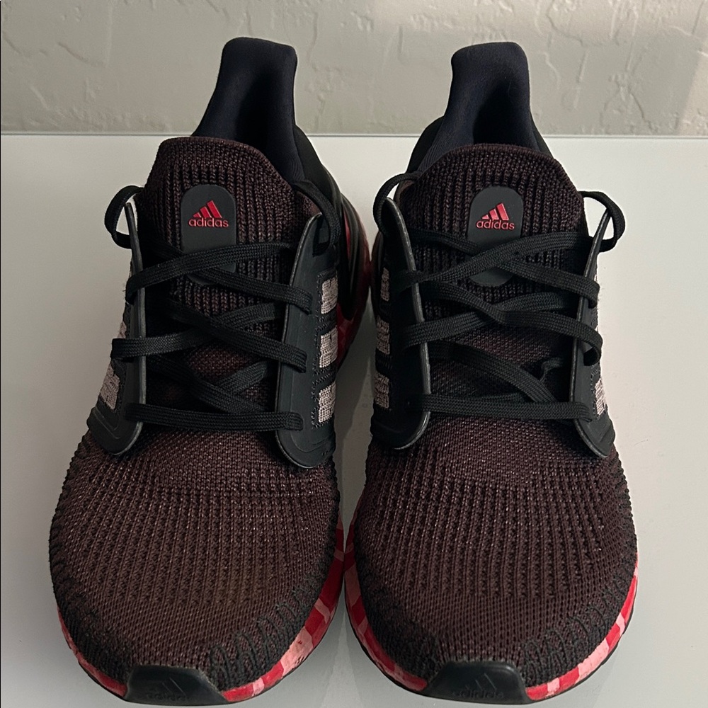 Adidas Black and Pink Running Shoes